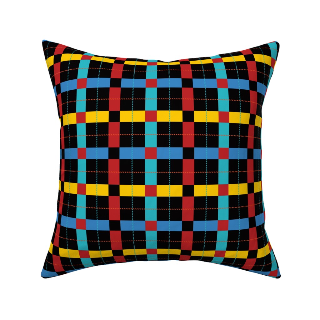 Pnw Pike Plaid - Multi Pillow, Woven, White, 16x16, Double Sided, Multicolor