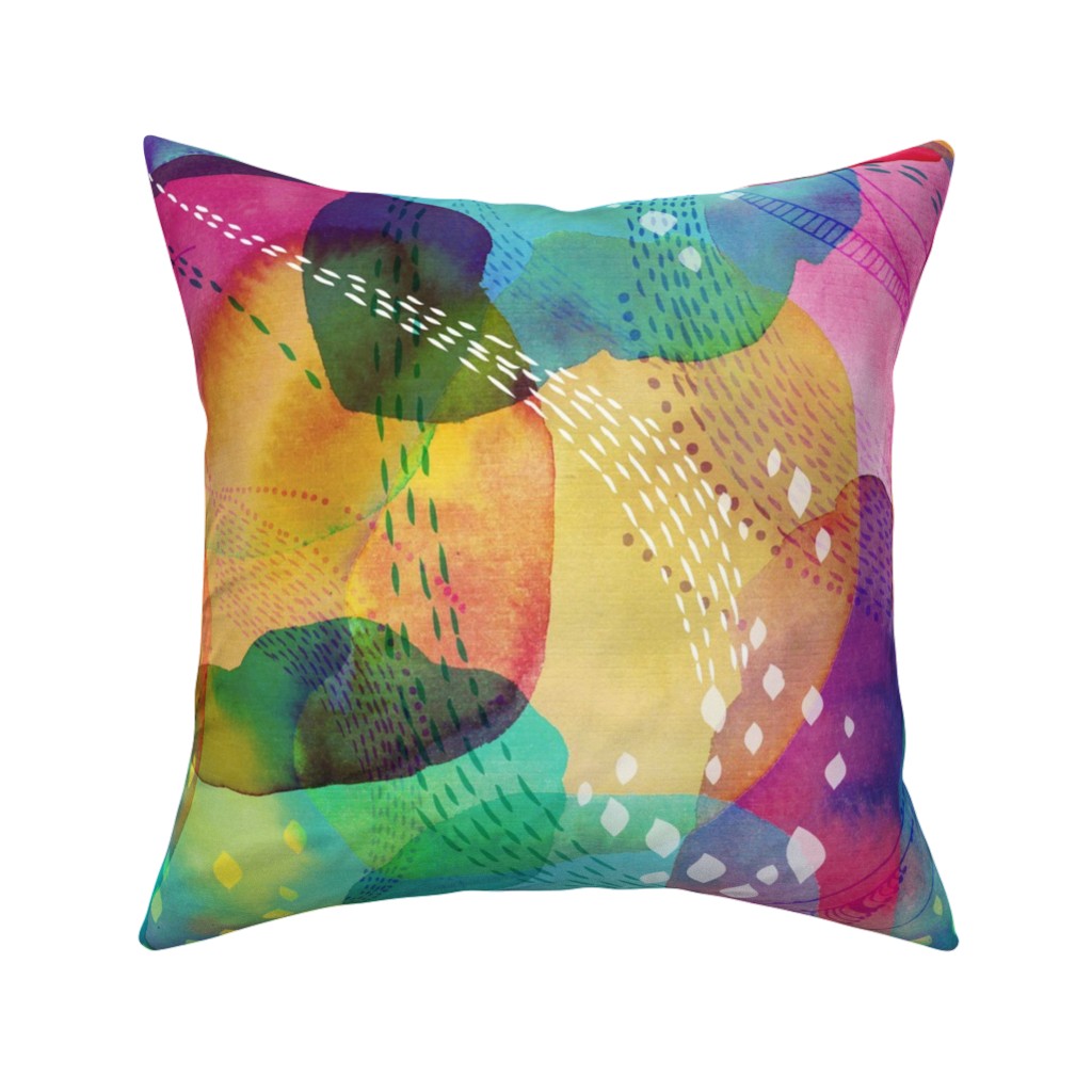 Daydreaming Pillow, Woven, White, 16x16, Double Sided, Multicolor