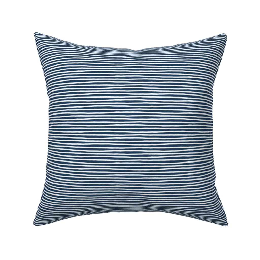 Blue And White Striped Pillow