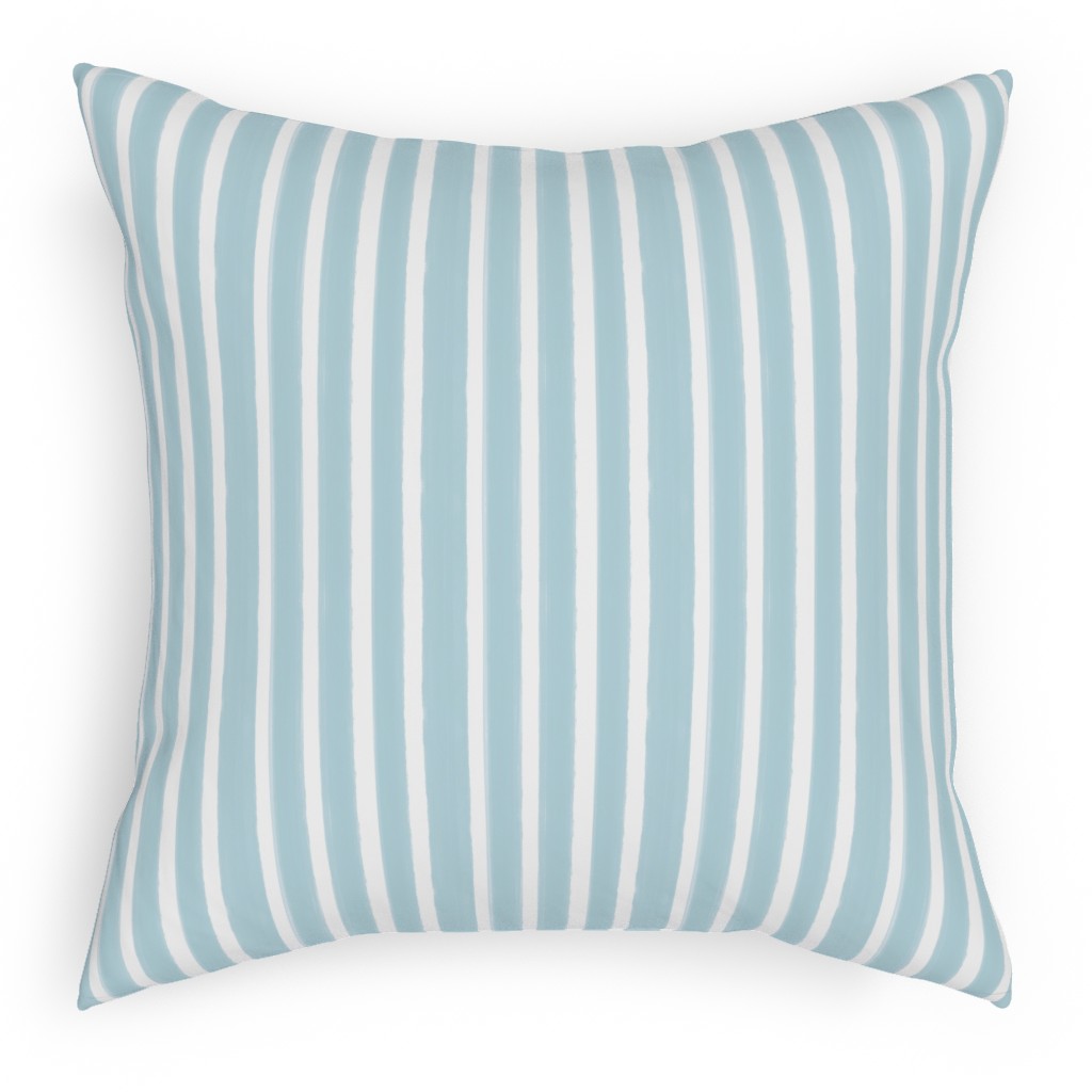 Galway - Pale Blue Pillow, Woven, White, 18x18, Double Sided, Blue