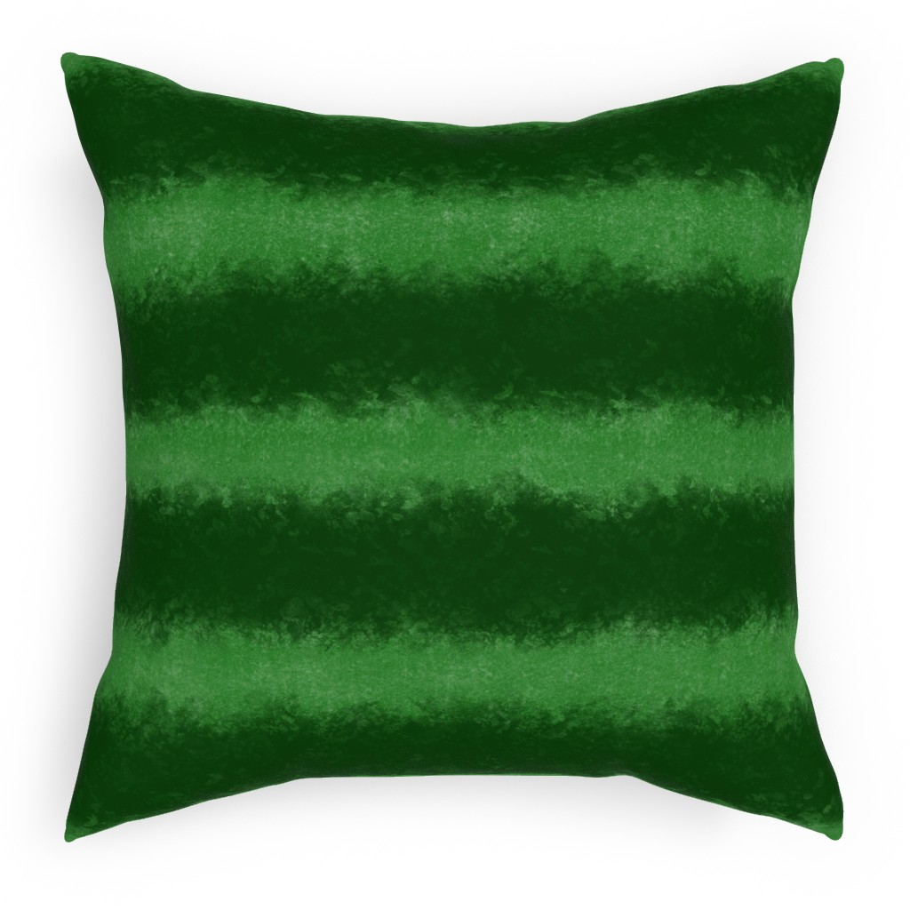 Watermelon Skin - Green Pillow, Woven, White, 18x18, Double Sided, Green, Classic Green