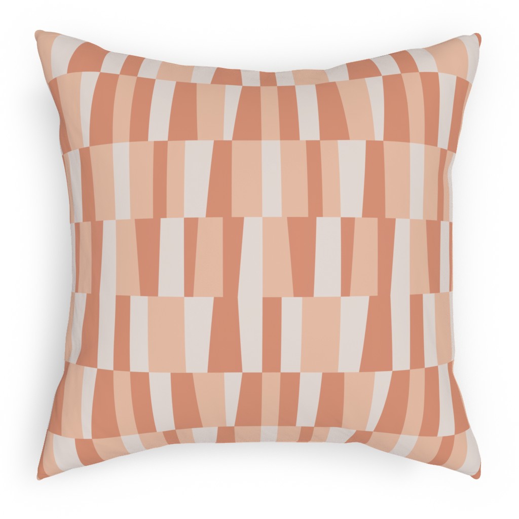 Collage Tiles - Orange Pillow, Woven, White, 18x18, Double Sided, Orange, Orange