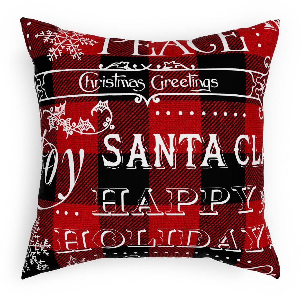 Red And White Check Pillows