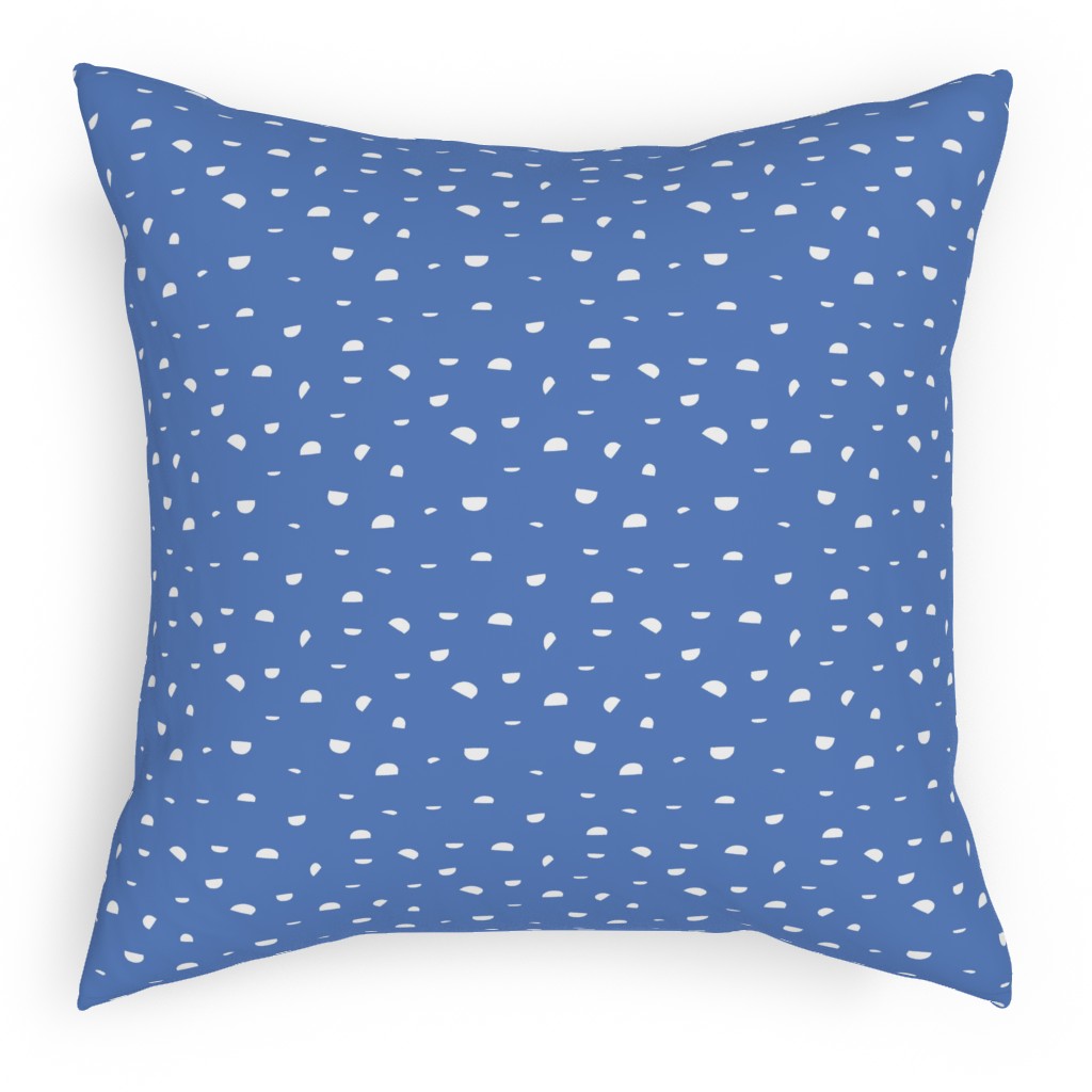 Shells - Blue Pillow, Woven, White, 18x18, Double Sided, Blue, True Blue