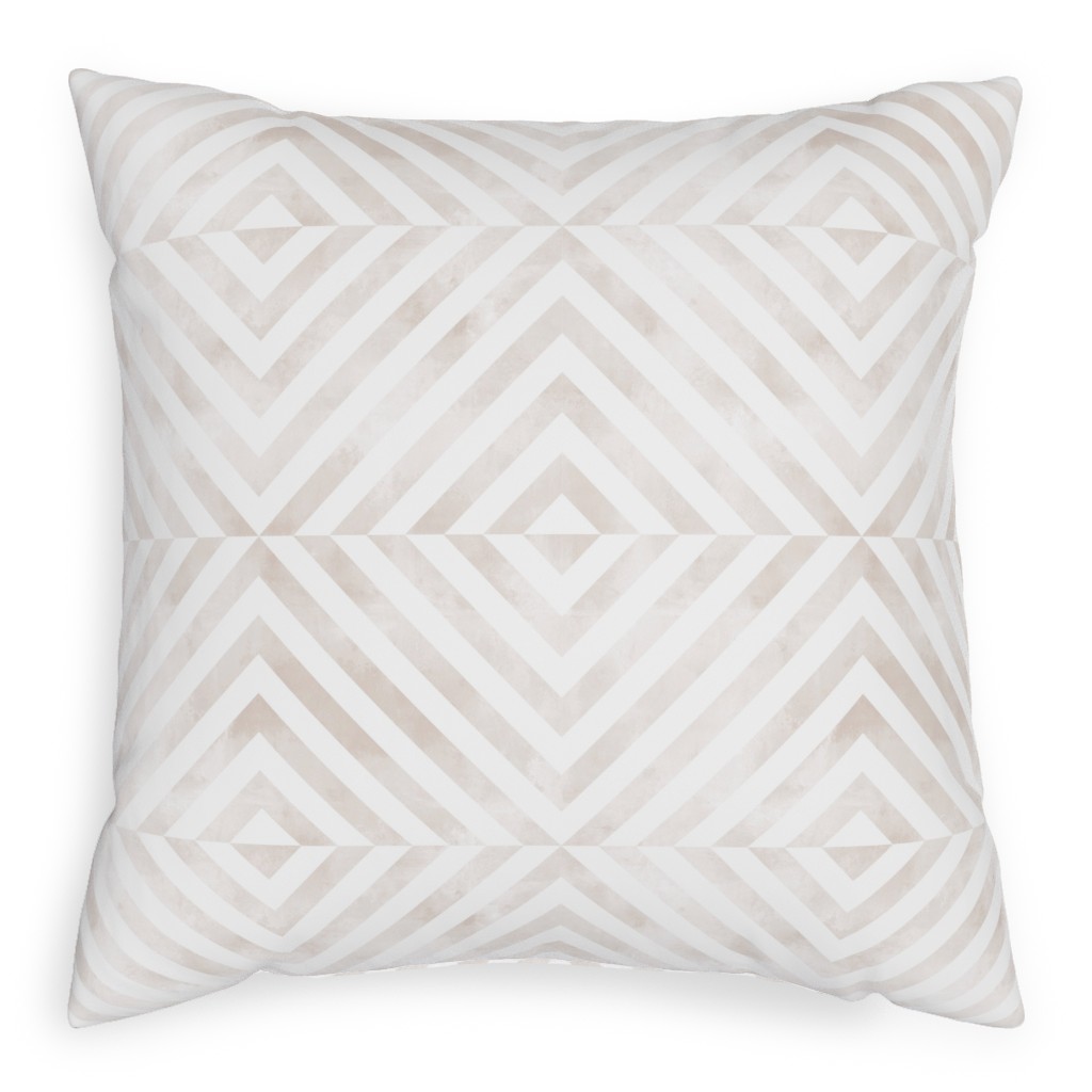 Soft Pink Angles Pillow, Woven, White, 20x20, Double Sided, White