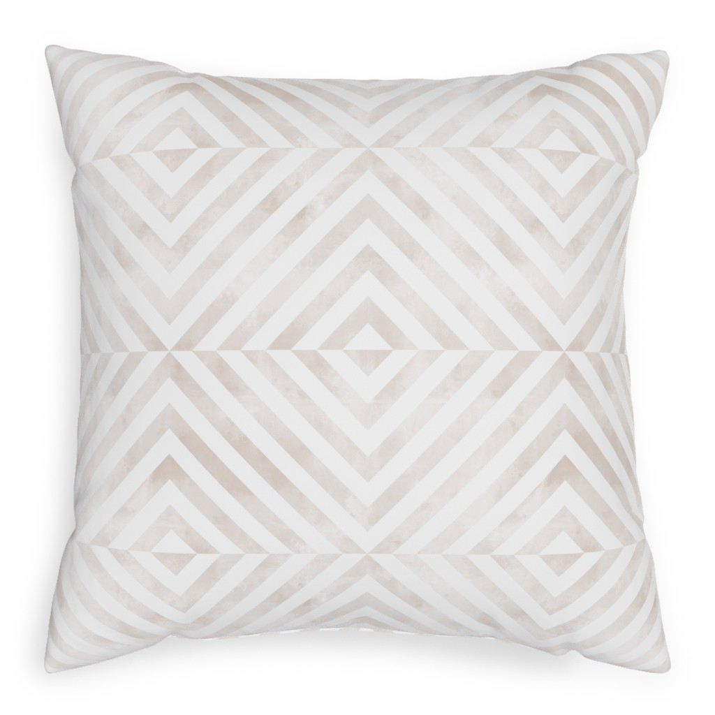 Soft Pink Angles Pillow, Woven, White, 20x20, Double Sided, White, White