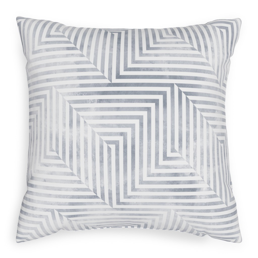 Baltimore - Soft Gray Pillow, Woven, White, 20x20, Double Sided, Gray