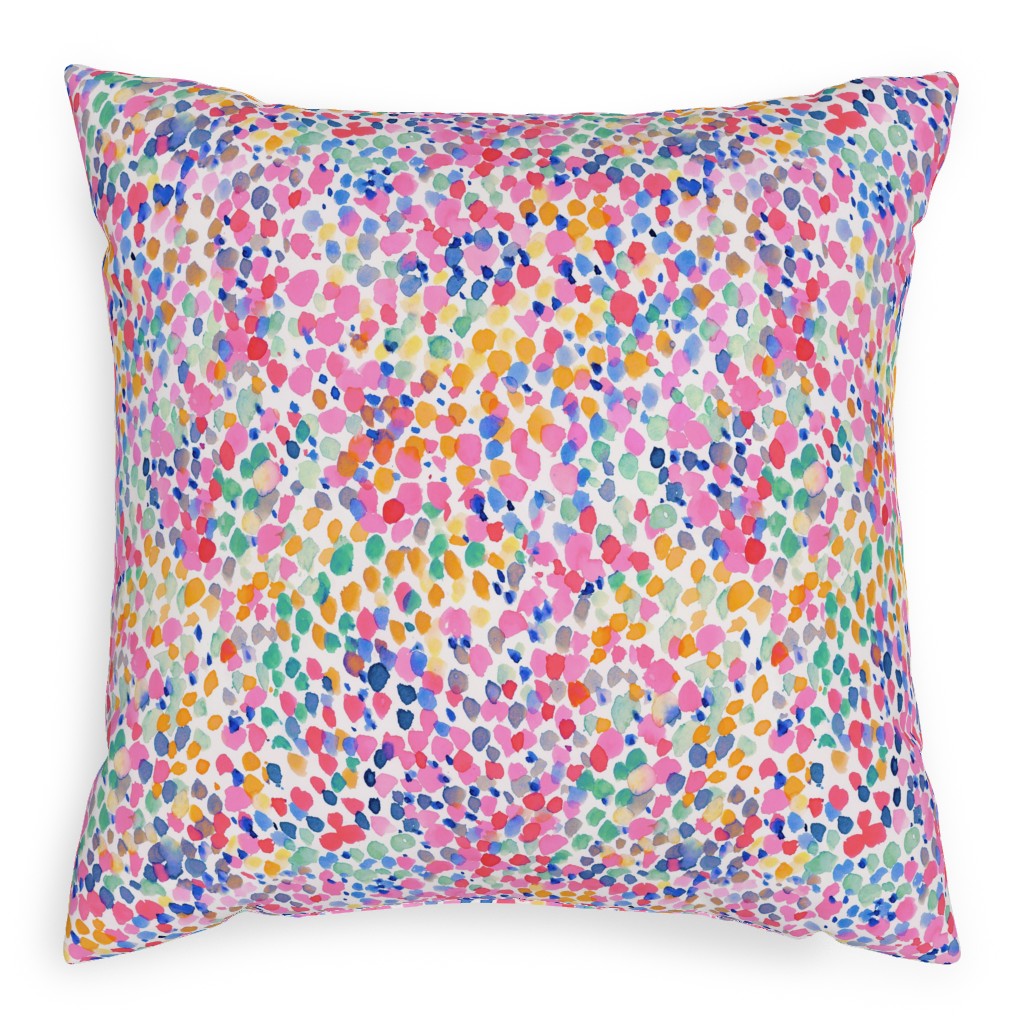 Lighthearted Pastel - Multi Pillow, Woven, White, 20x20, Double Sided, Multicolor