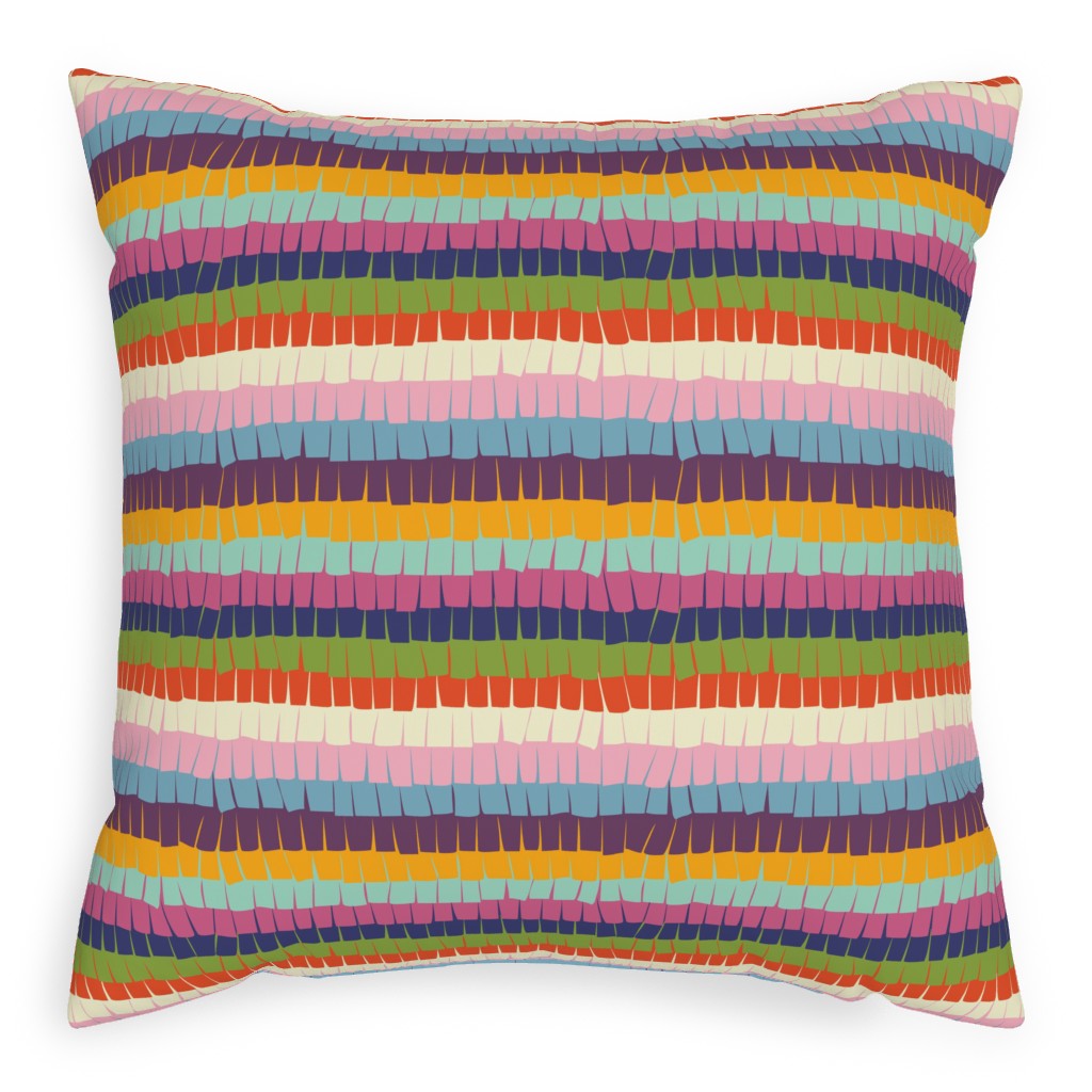 Piata Fiesta Party Pillow, Woven, White, 20x20, Double Sided, Multicolor