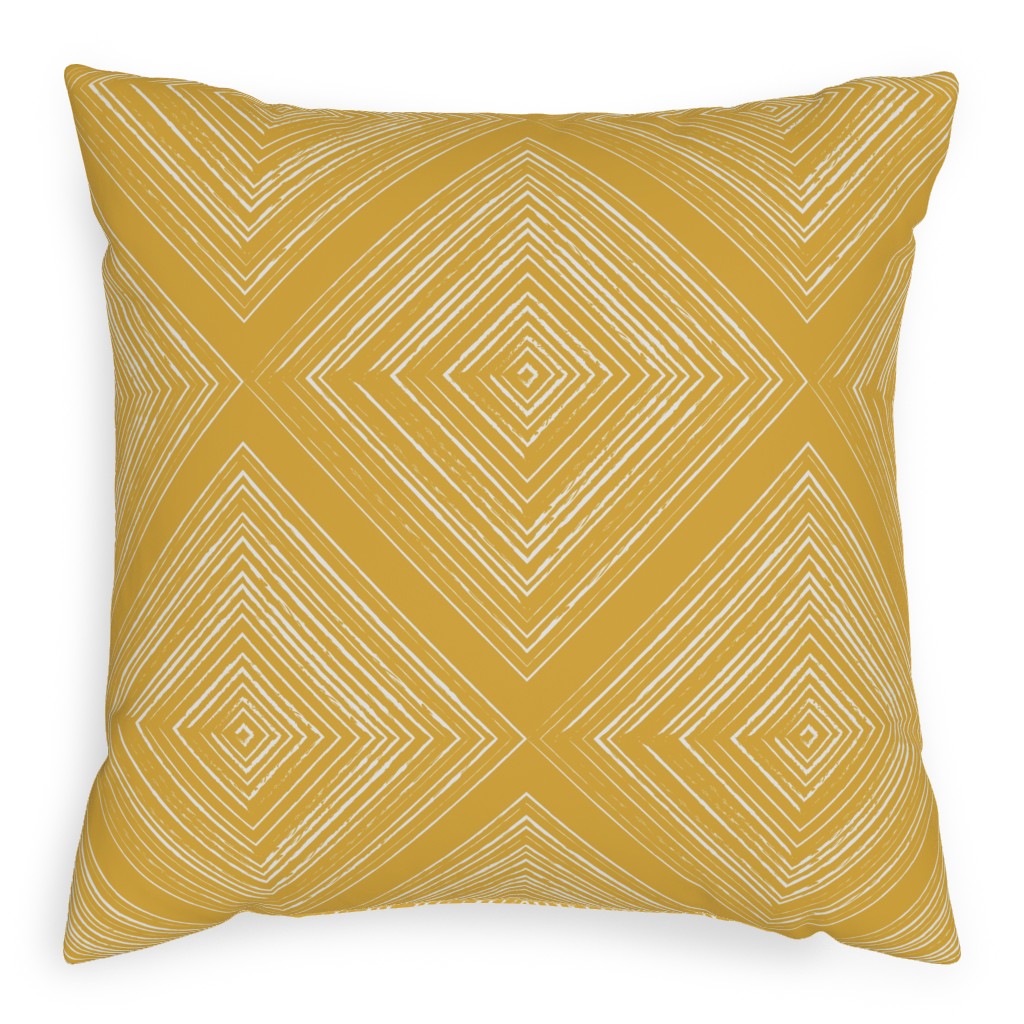Modern Farmhouse - Mustard Pillow, Woven, White, 20x20, Double Sided, Yellow