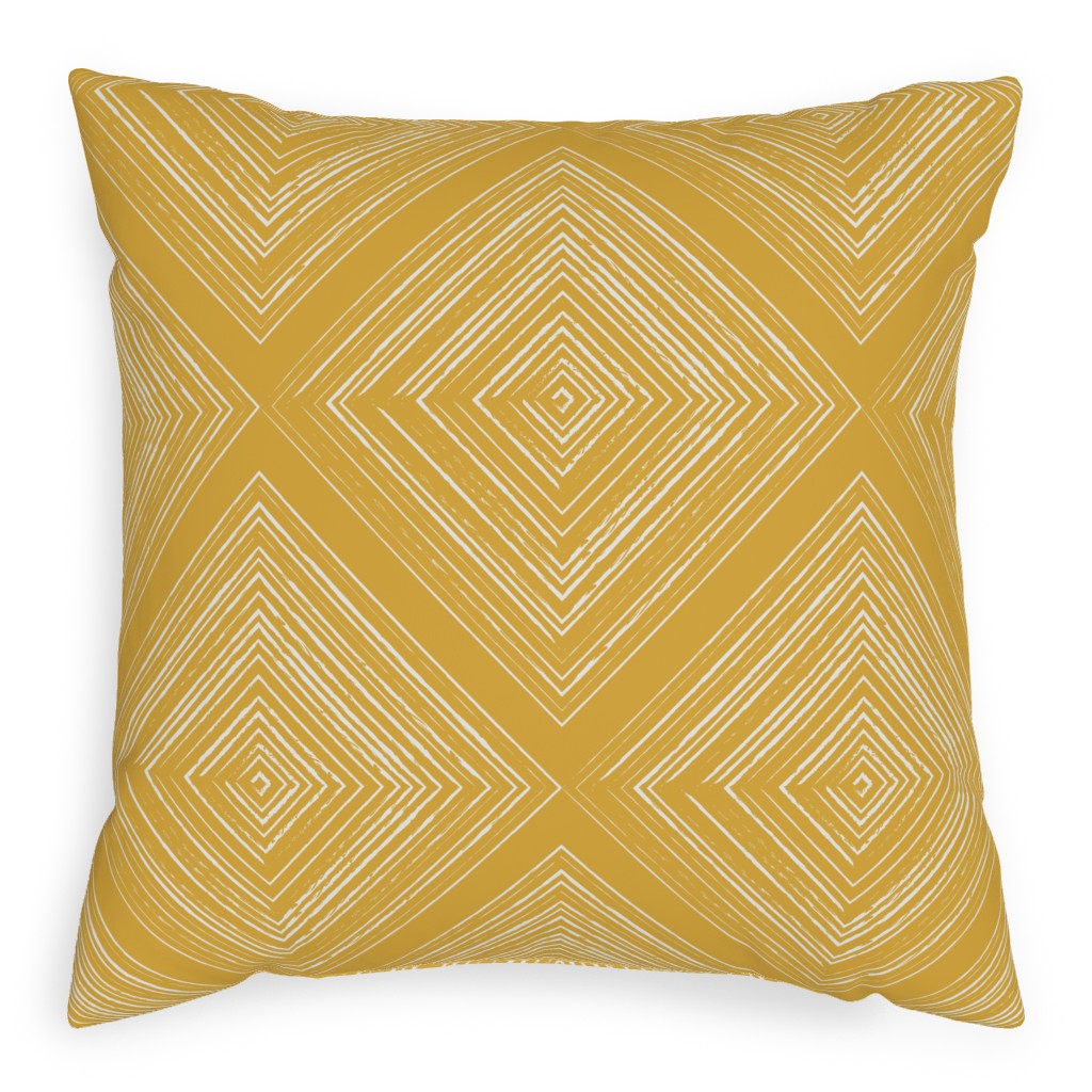 Modern Farmhouse - Mustard Pillow, Woven, White, 20x20, Double Sided, Yellow, Classic Yellow