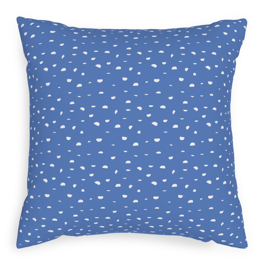 Shells - Blue Pillow, Woven, White, 20x20, Double Sided, Blue