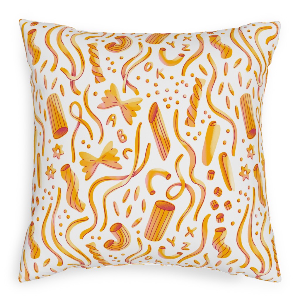 White And Orange Pillow
