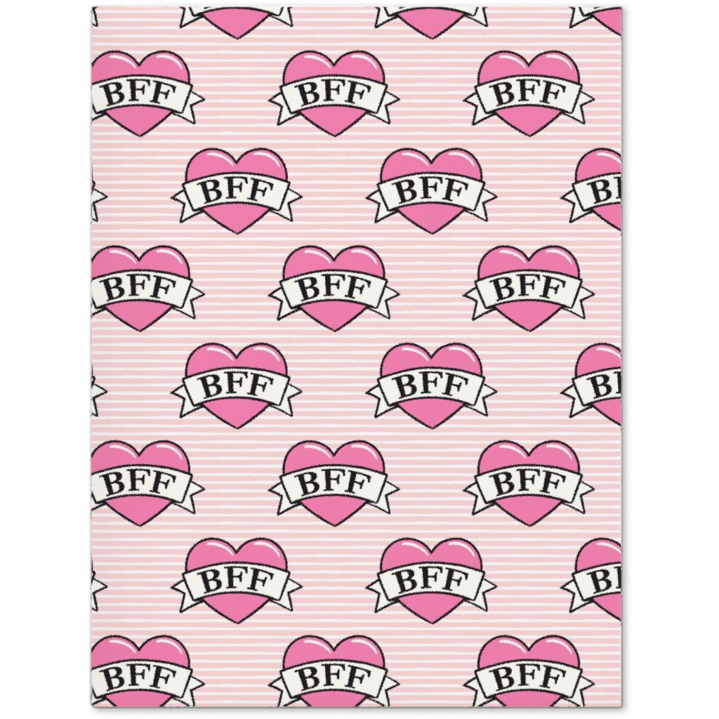 Bff Heart Tattoo Journal, Pink, Quartz