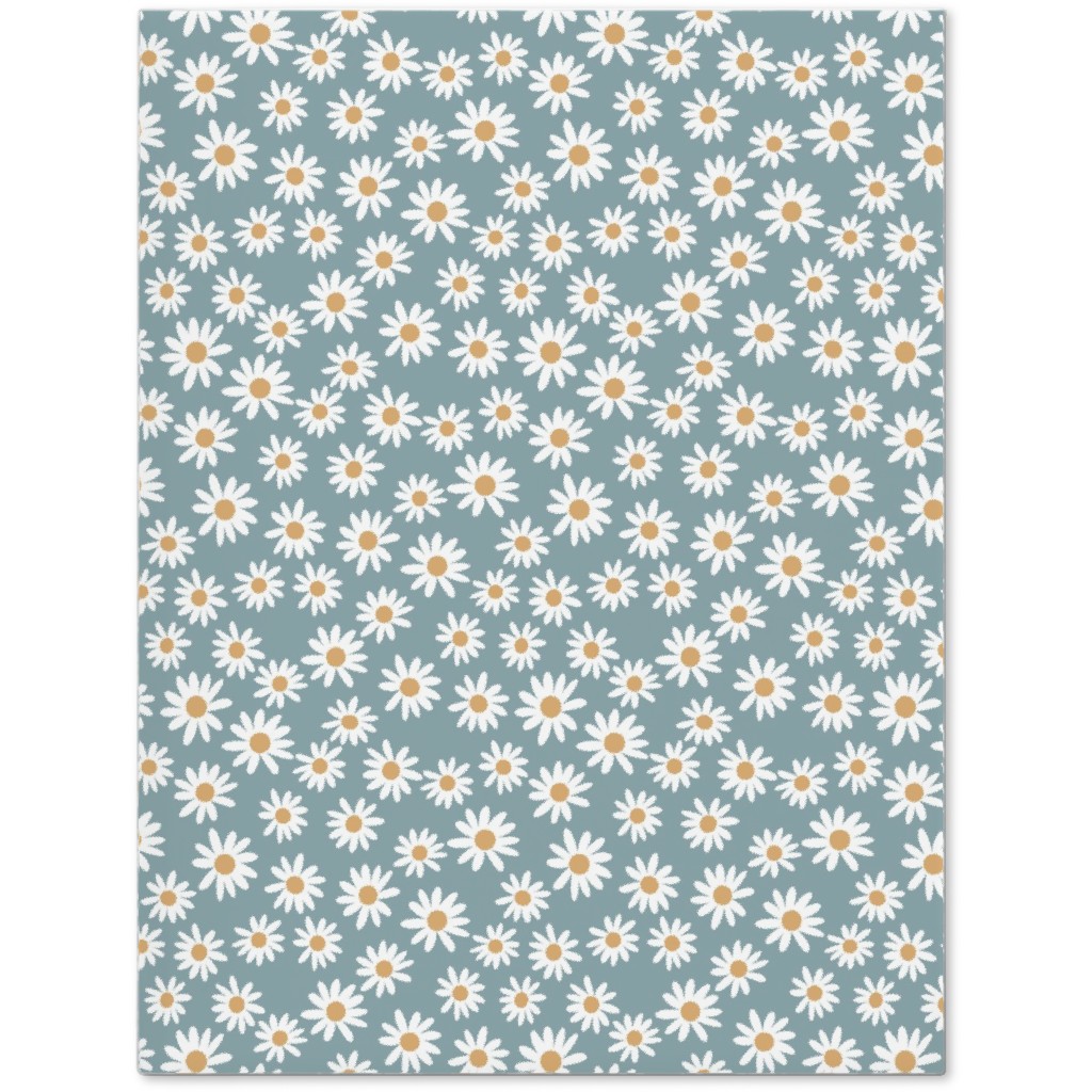 Daisy Print Journal, Blue, Cool Gray
