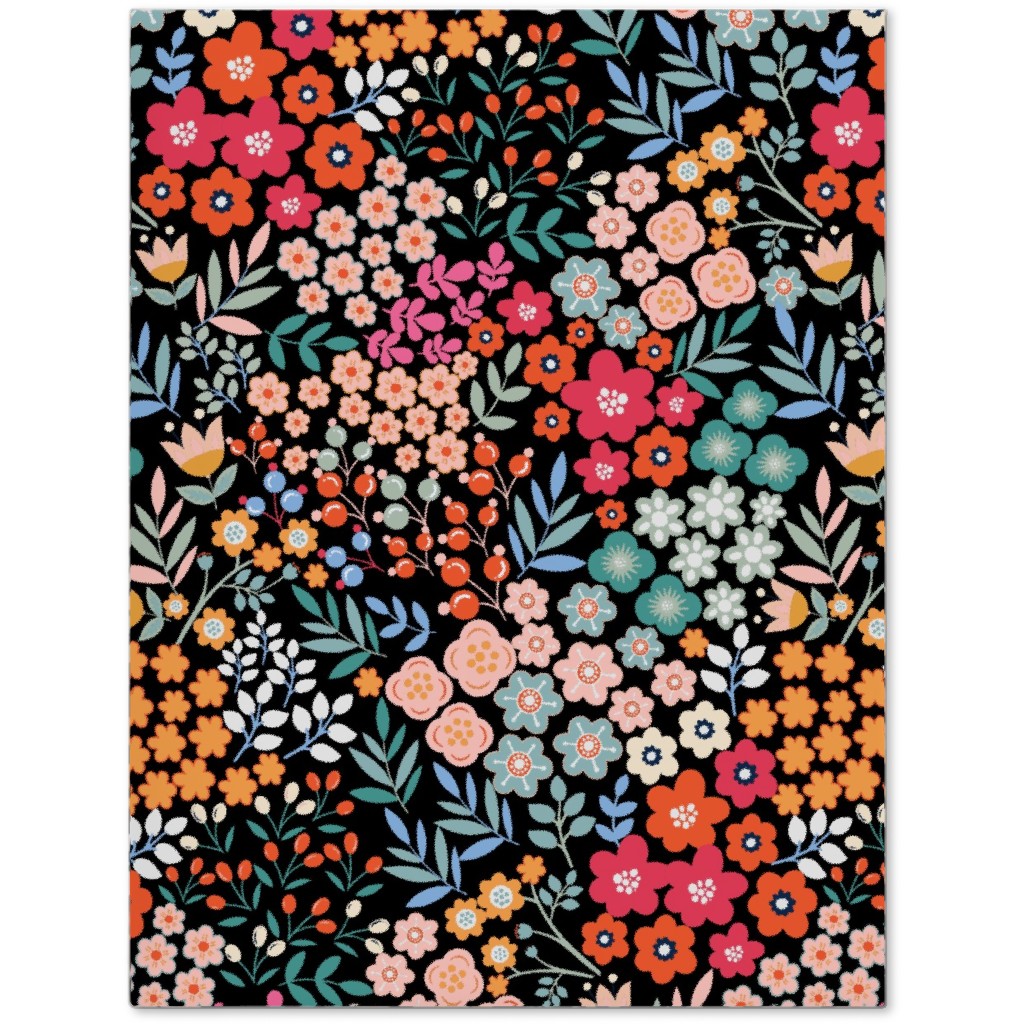 Summer Flower Journal, Multicolor, Rich Black