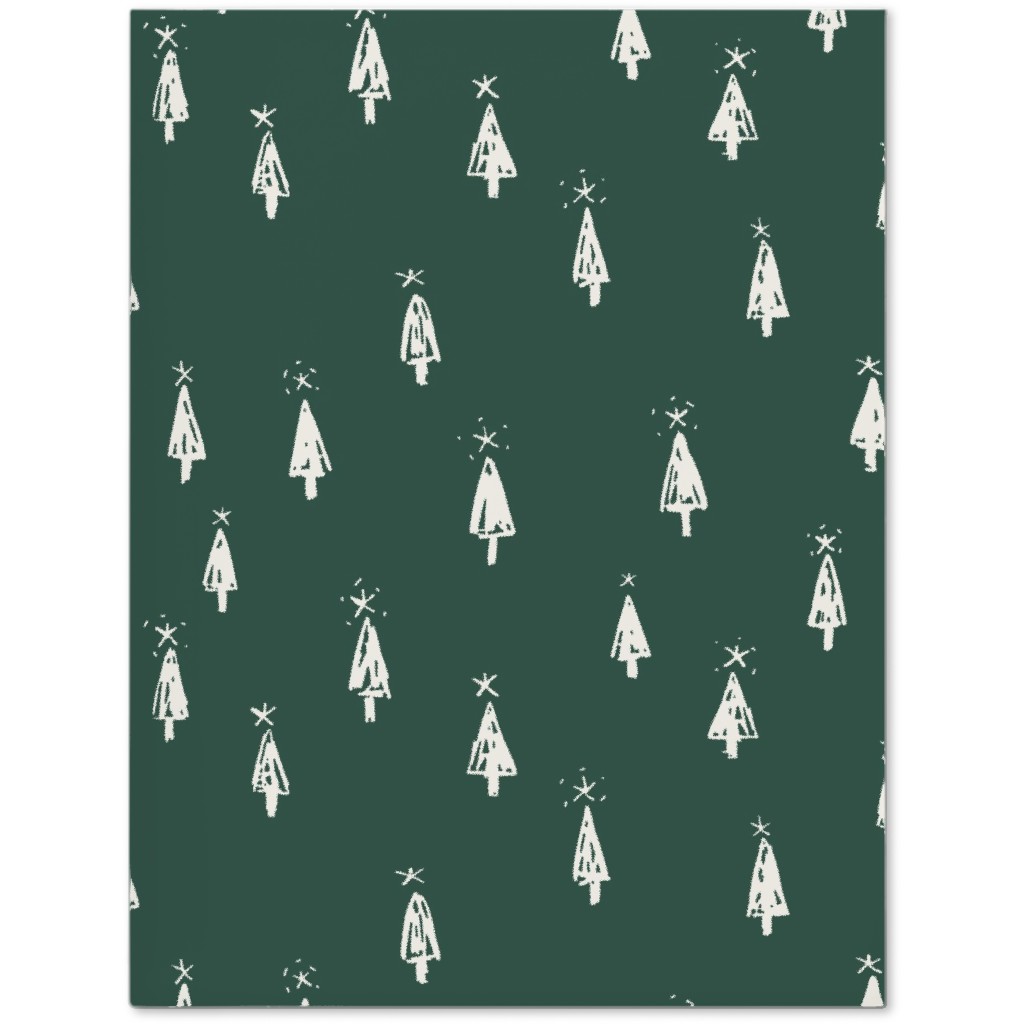 Christmas Trees on Pine Needle Journal, Green