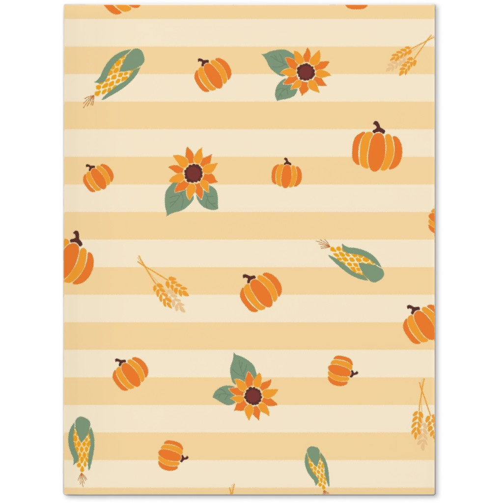 Autumn Nature Stripes - Orange Journal, Orange
