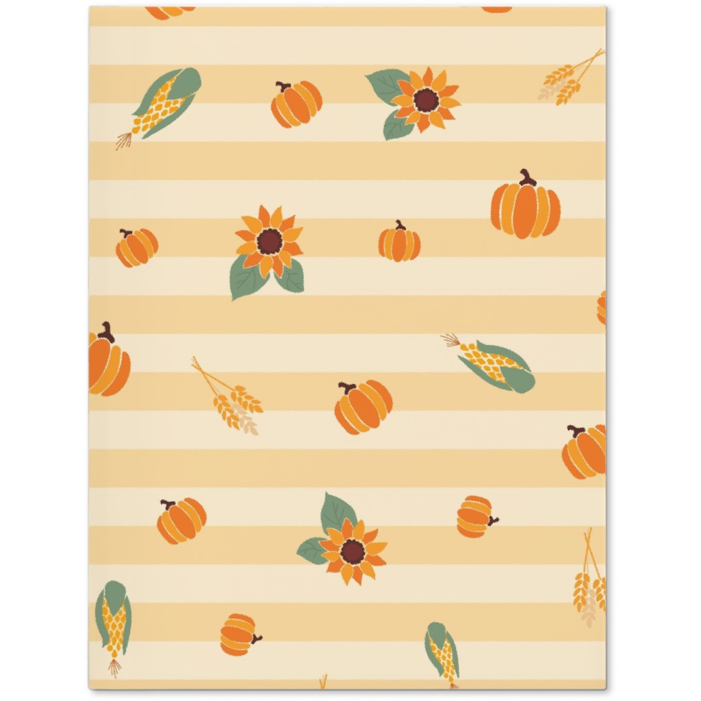 Autumn Nature Stripes - Orange Journal, Orange, Orange