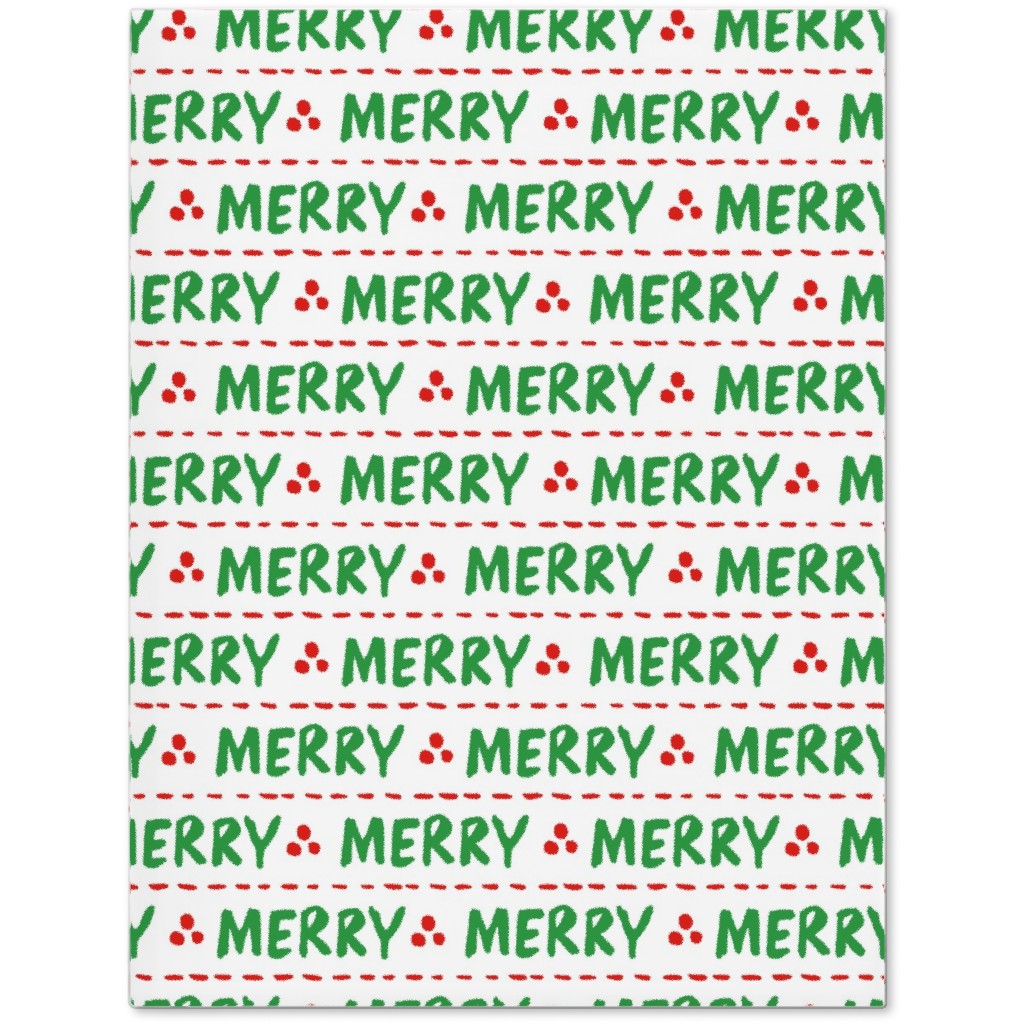 Hand Lettered Merry Journal, Green