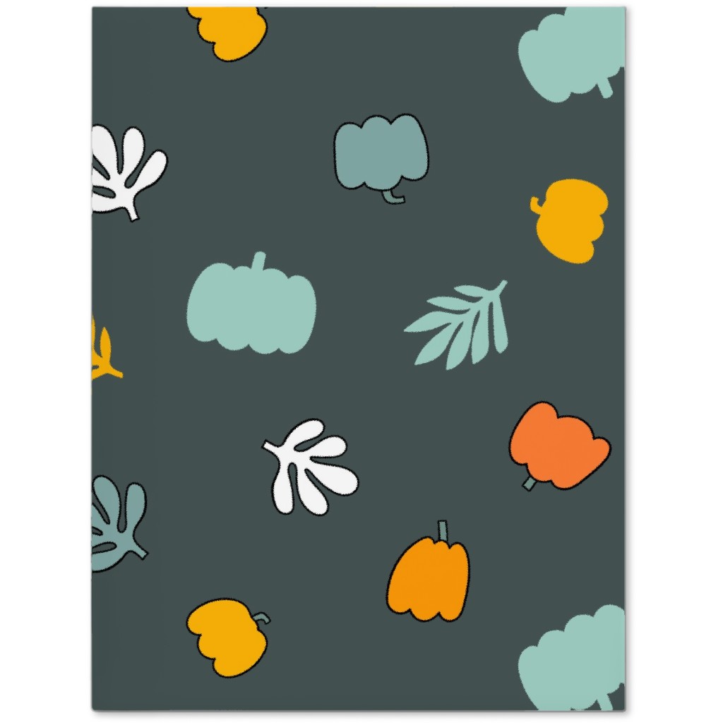 Autumn Harvest Vegetables - Dark Journal, Green, Classic Green