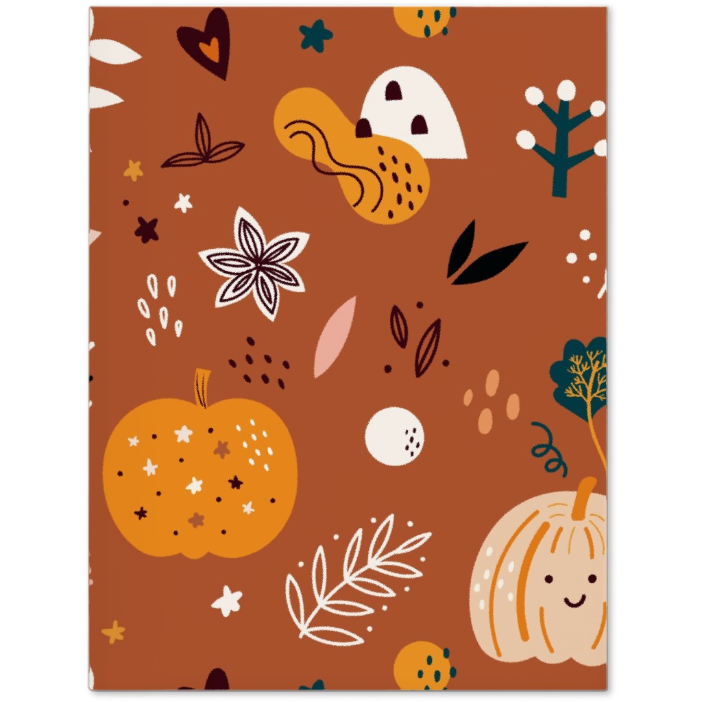 Autumn Pattern - Orange Journal, Orange