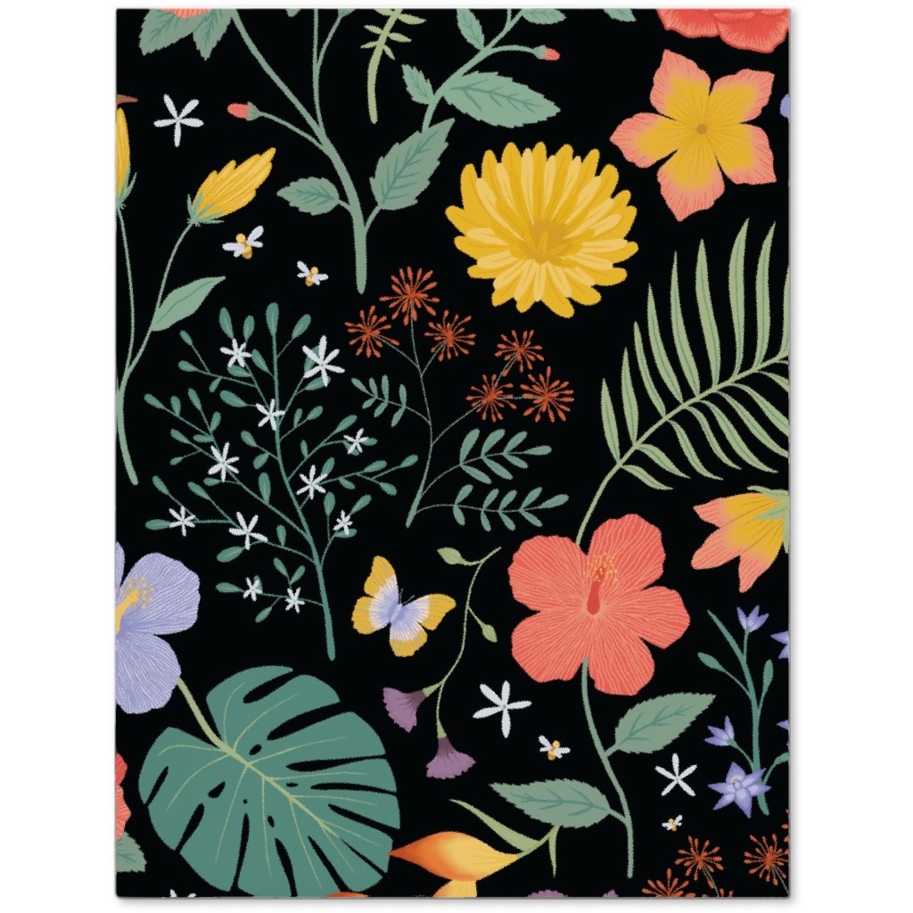 Hawaii Floral - Black Journal, Multicolor