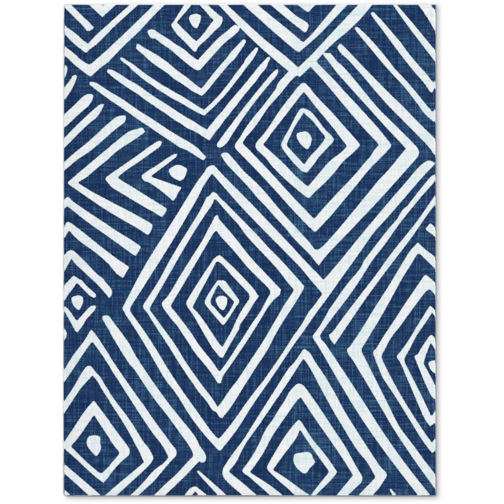 Diamond Mud Cloth -Blue Journal, Blue, True Blue