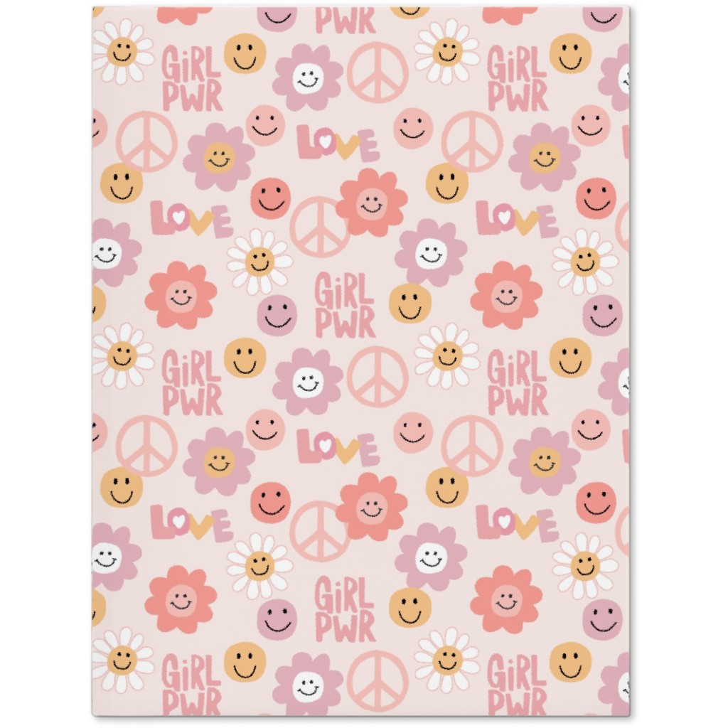 Happy Girl Power - Pink Journal, Pink, Bright Pink