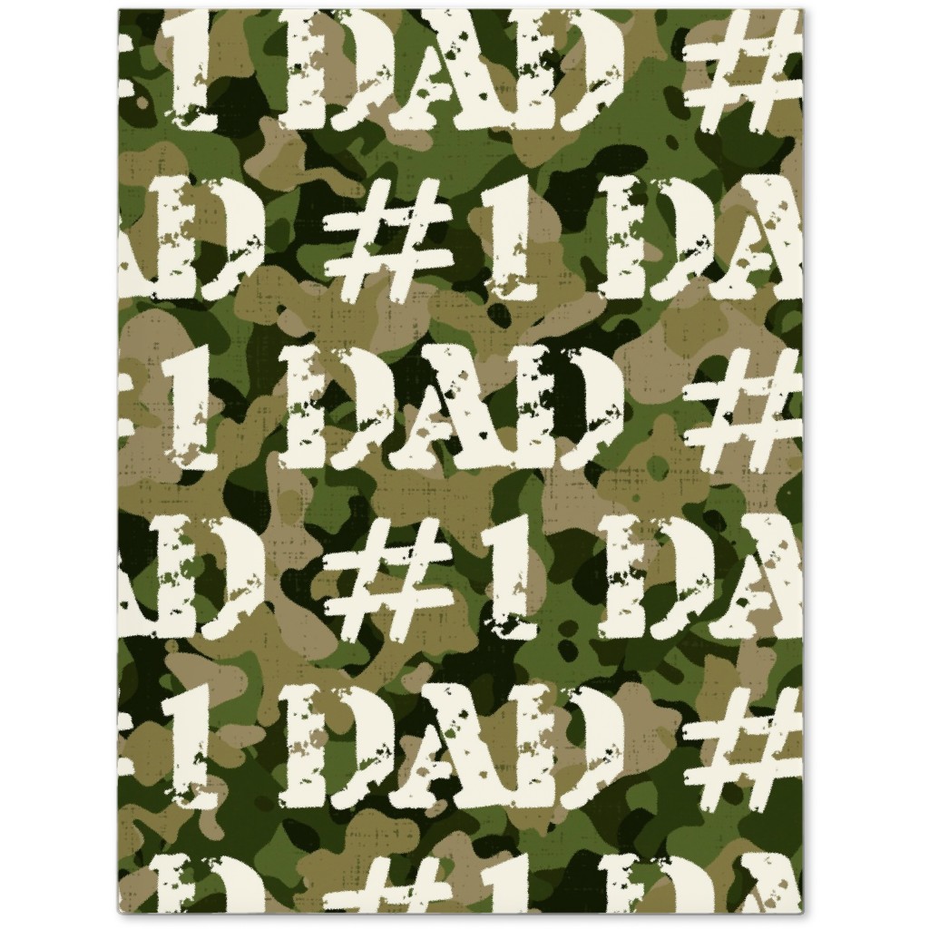 Number One Dad - Green Camo Journal, Green