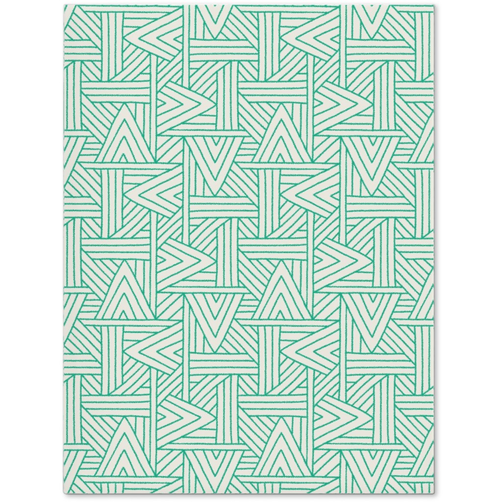 Angles - Green on White Journal, Green, Classic Green