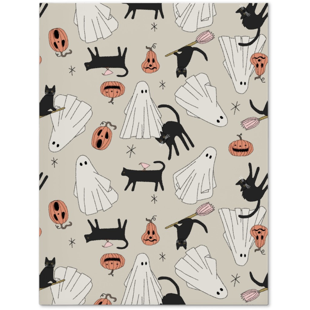 Spooky Halloween Journal, Beige, Pearl