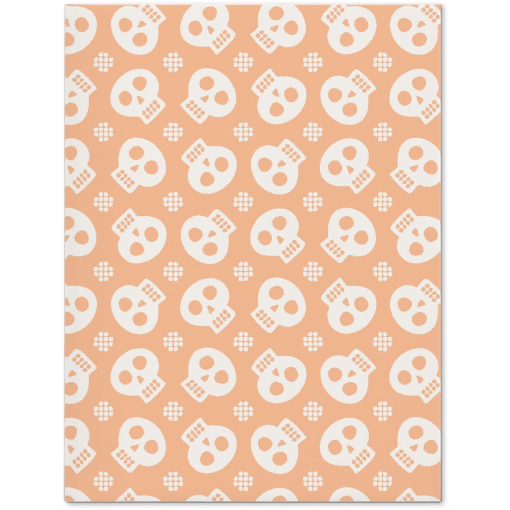 Halloween Skulls Journal, Orange, Beige