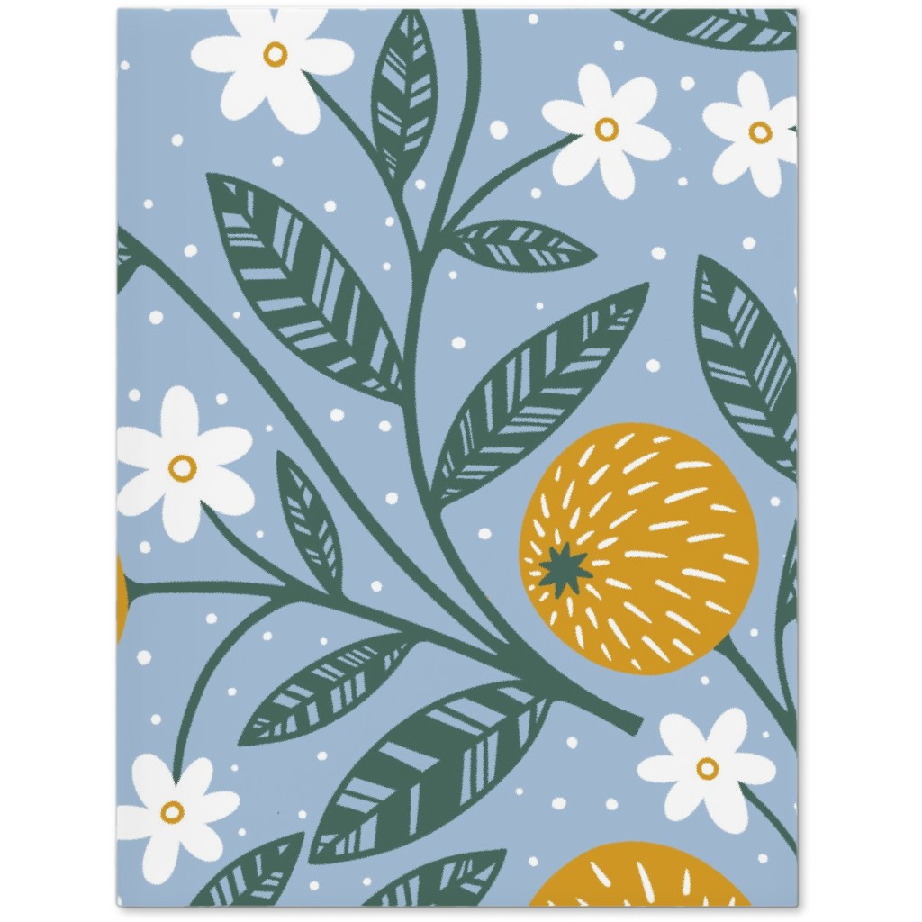 Orange Trees - Blue Journal, Blue, True Blue