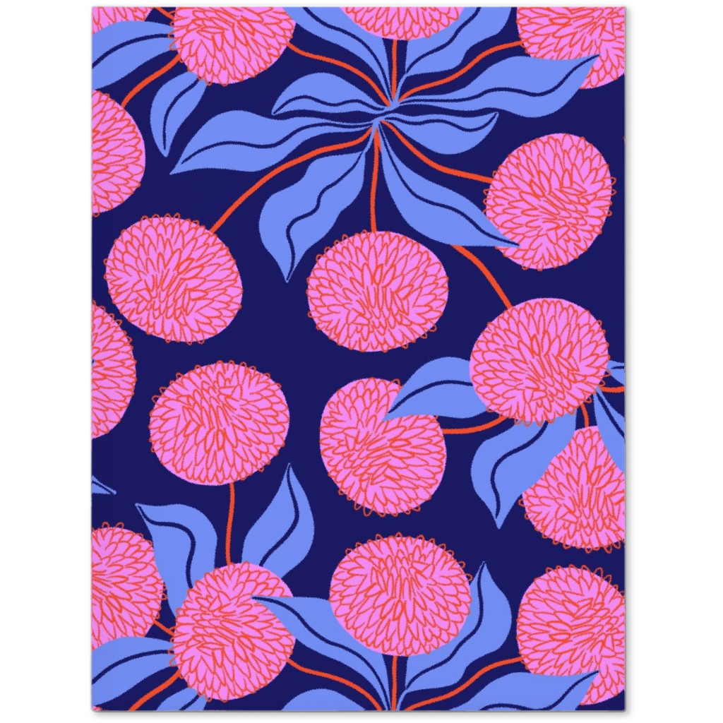 Marigold Pinwheels on Navy Journal, Multicolor