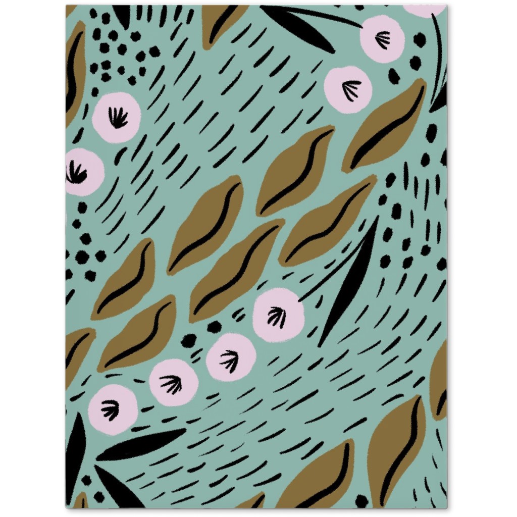 Flower Patch Lane on Mint Journal, Green