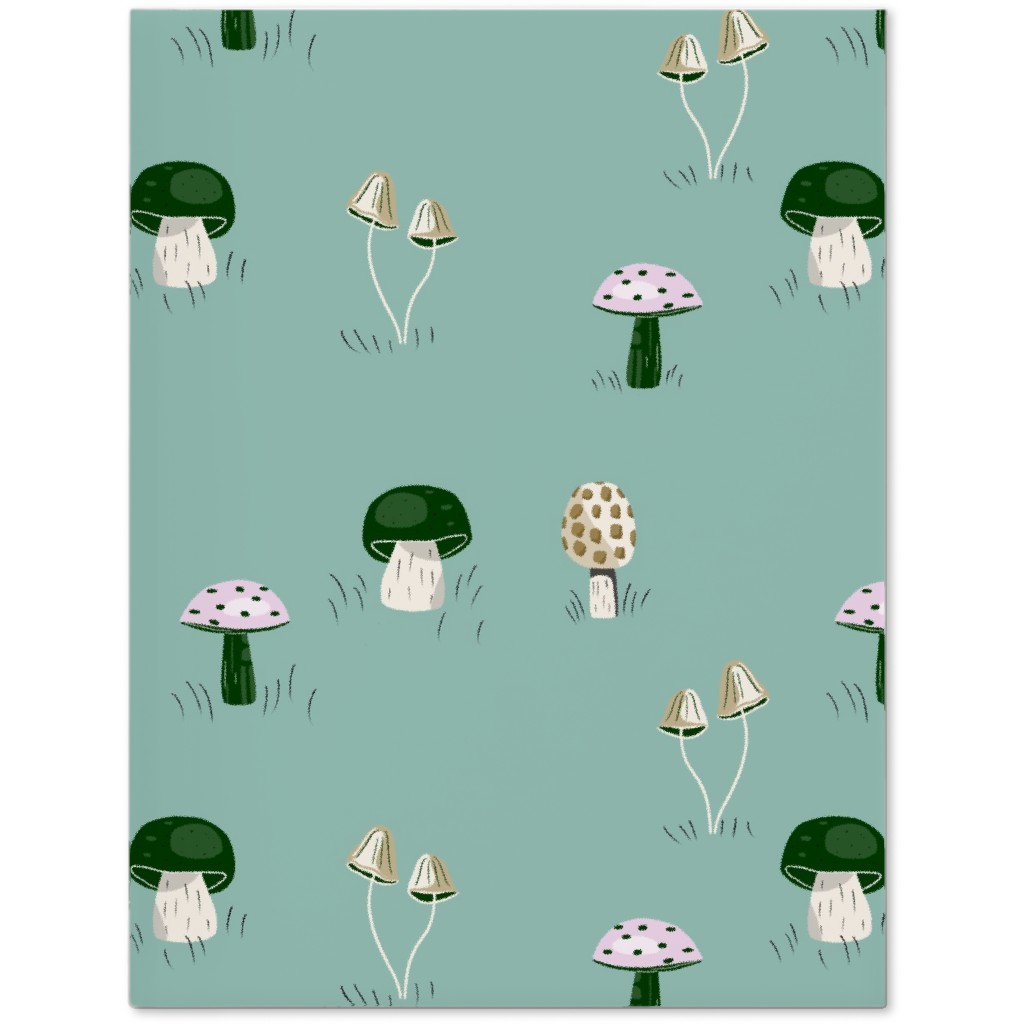 Mushroom Field - Green Journal, Green