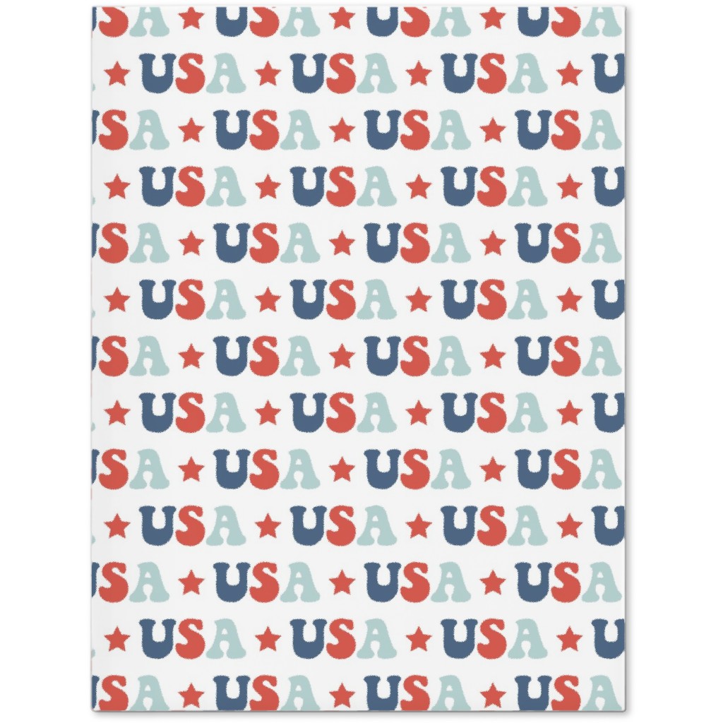 Usa - Groovy Vintage - Red White Blue Journal, Multicolor