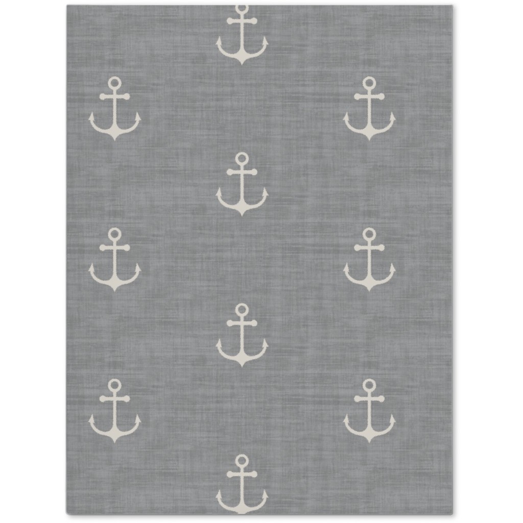 Anchor - Ivory on Light Grey Texture Journal, Gray
