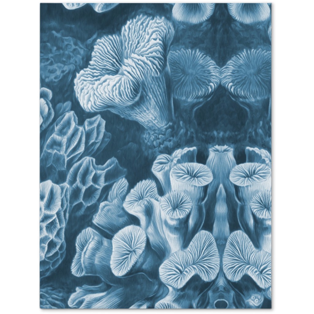 Coral All Over in Sea Blue Journal, Blue, True Blue
