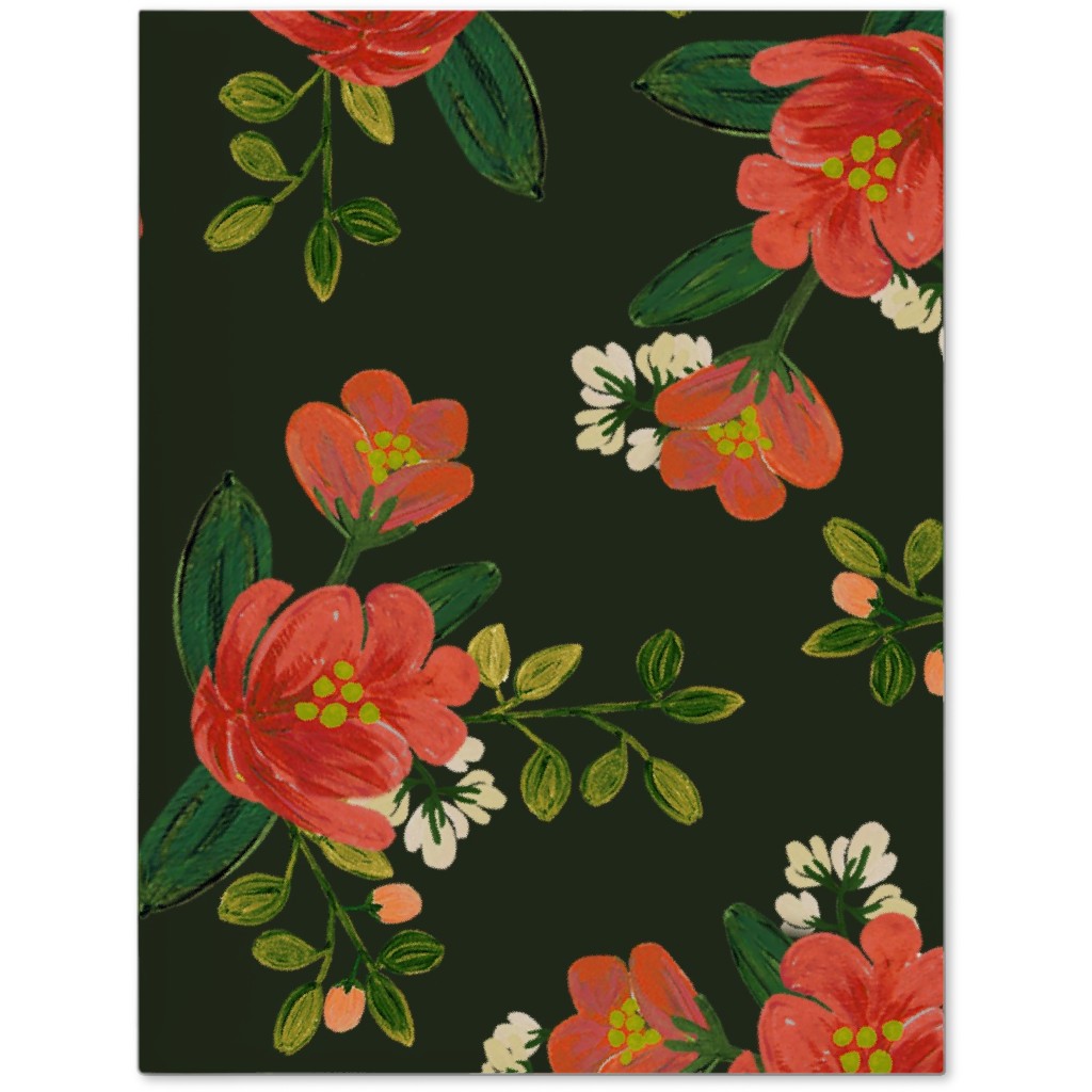 Holiday Floral Journal, Green, Classic Green