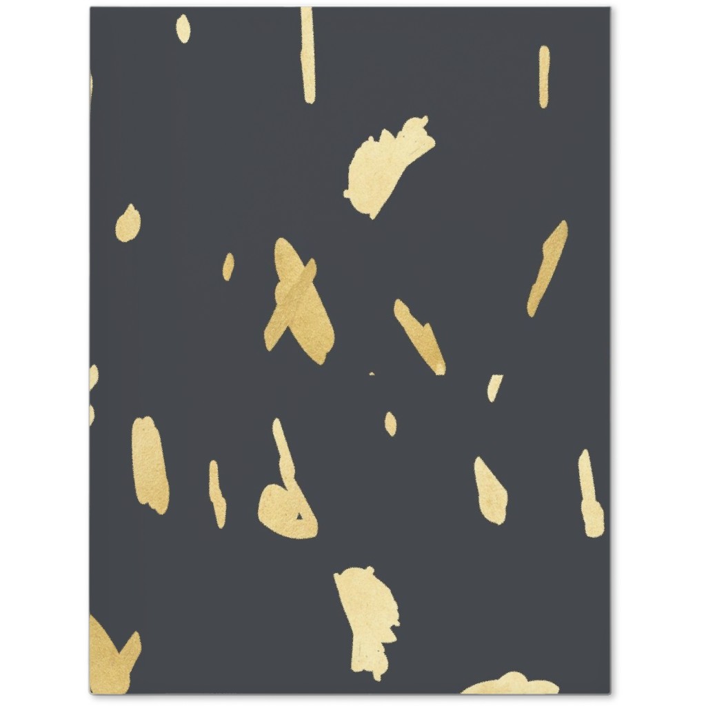 Blobs - Gold on Charcoal Journal, Gray