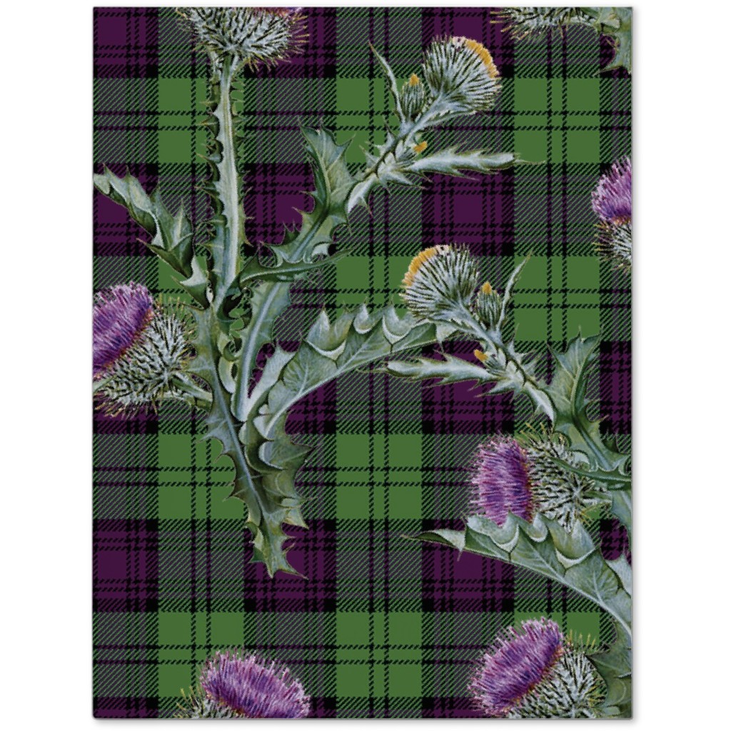 Feochadan Tartan - Green and Purple Journal, Green, Classic Green