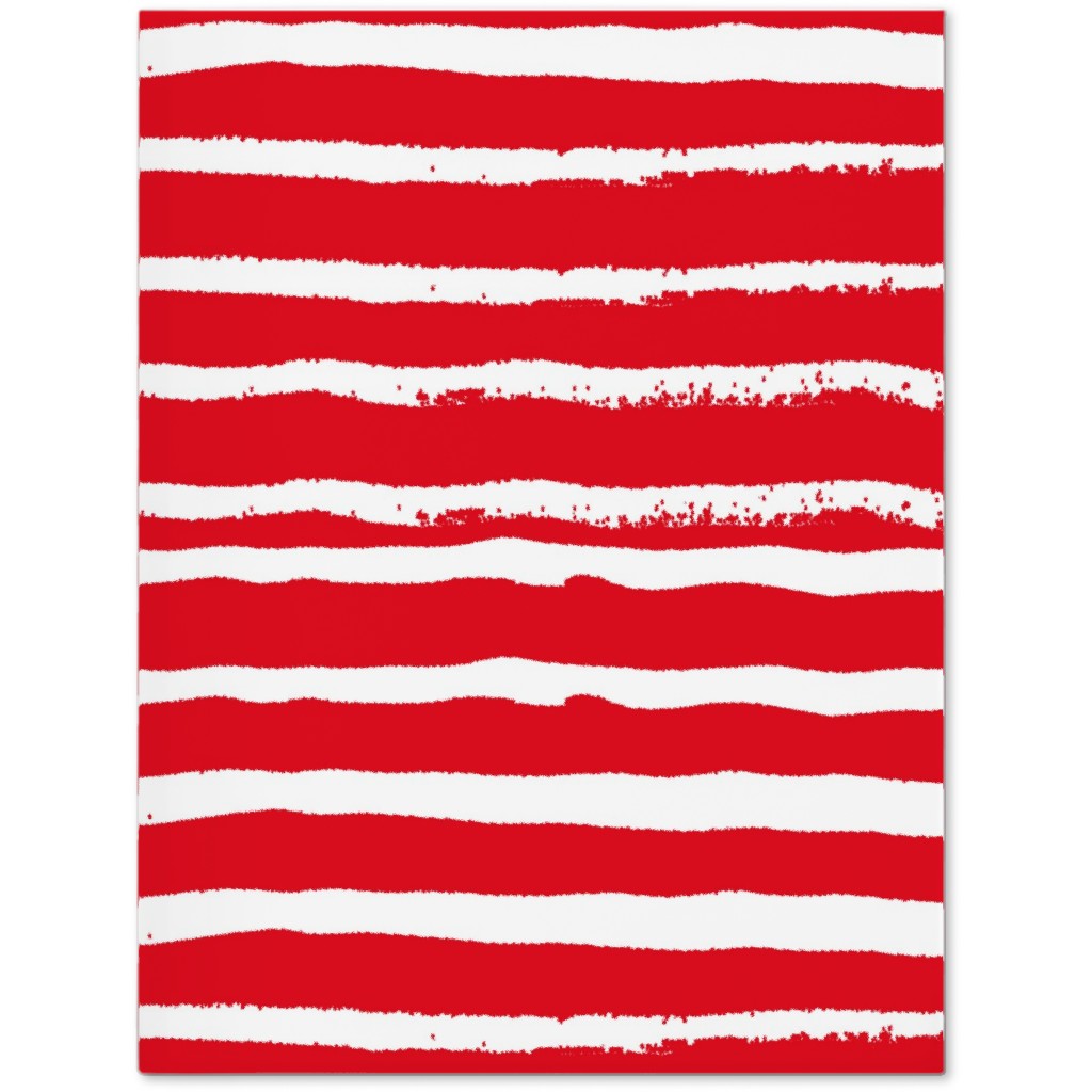 Painted Stripes - Red Journal, Red