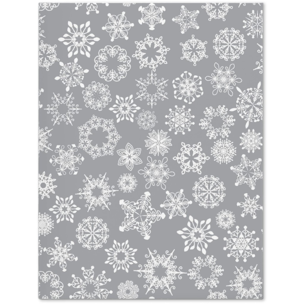 Snowflake Silver Journal, Gray, Gray