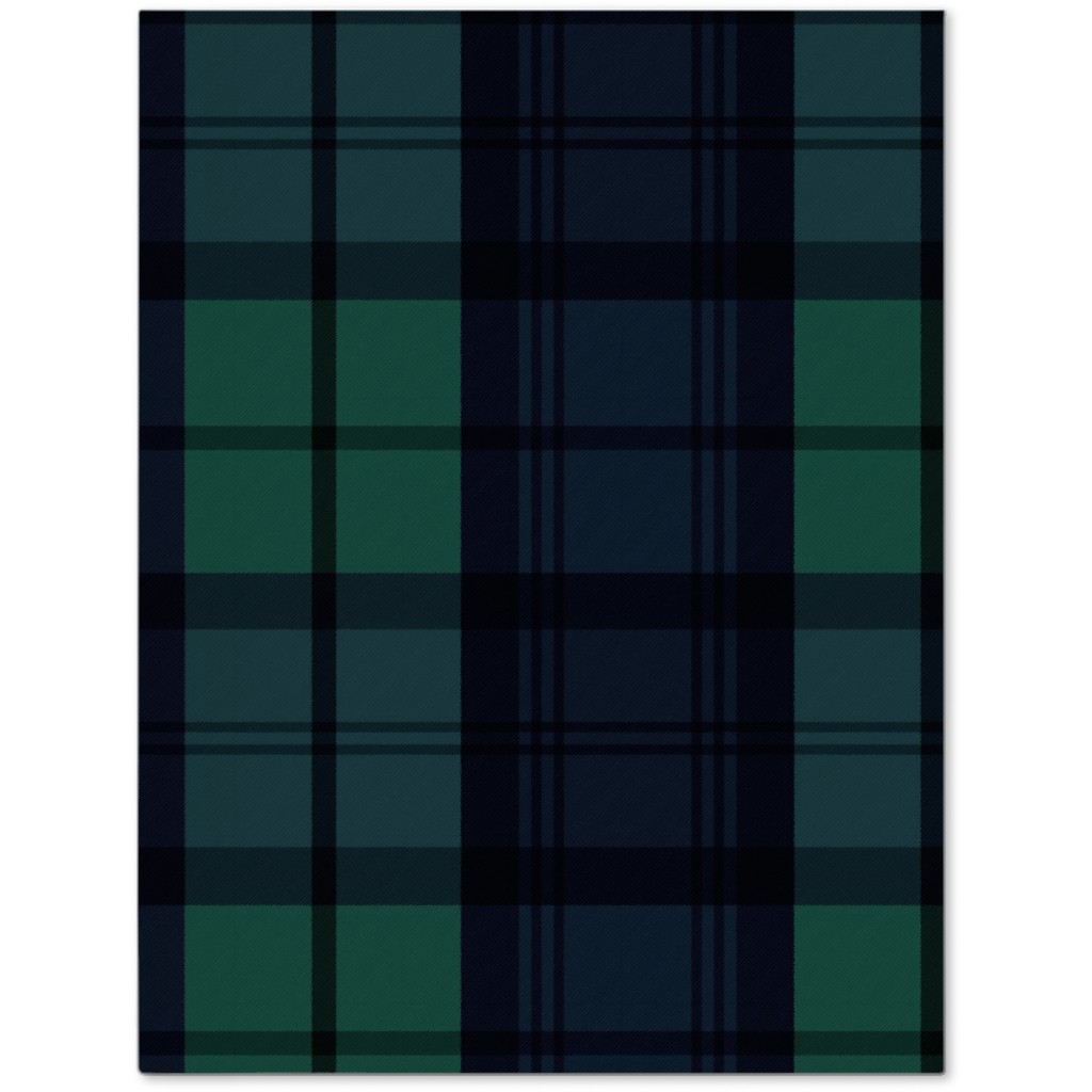 Dark Green Plaid Journal, Green, Classic Green