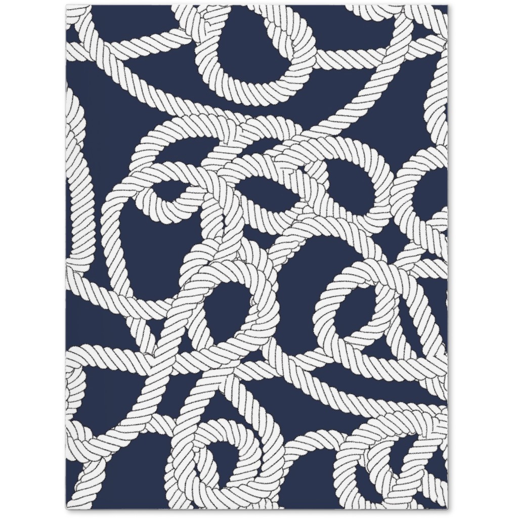 Nautical Rope Knots in Navy Journal, Blue