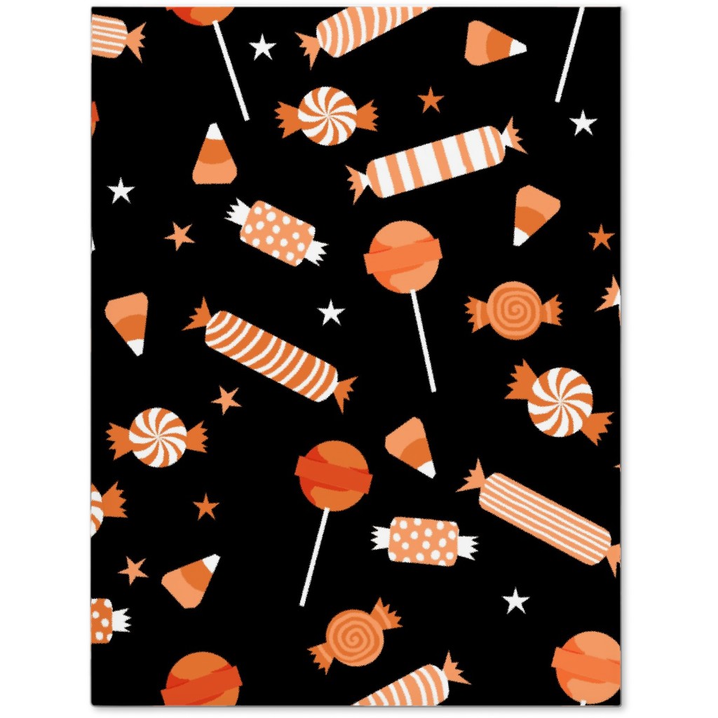 Halloween Candy - Orange and Black Journal, Black