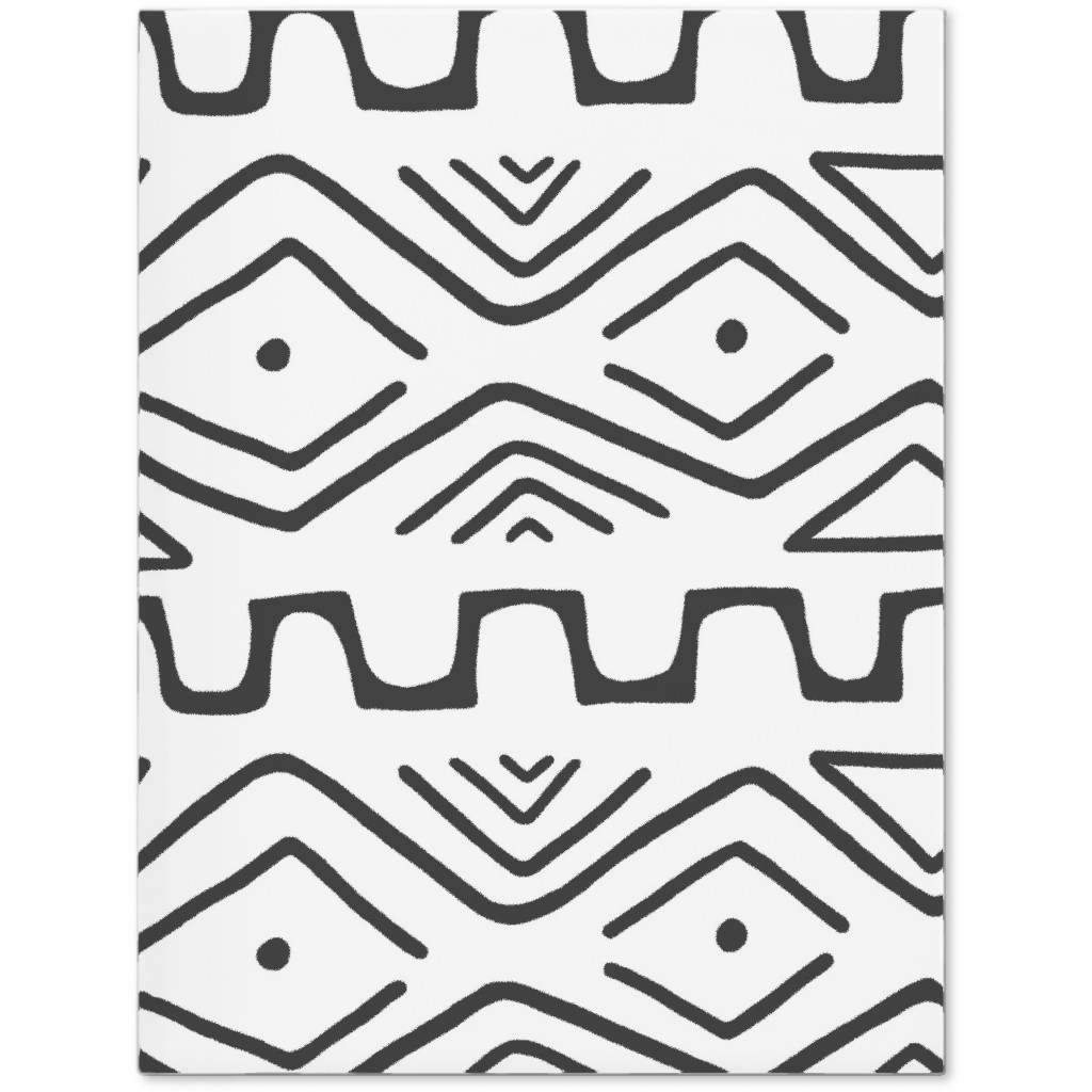 Mud Cloth - White Journal, White