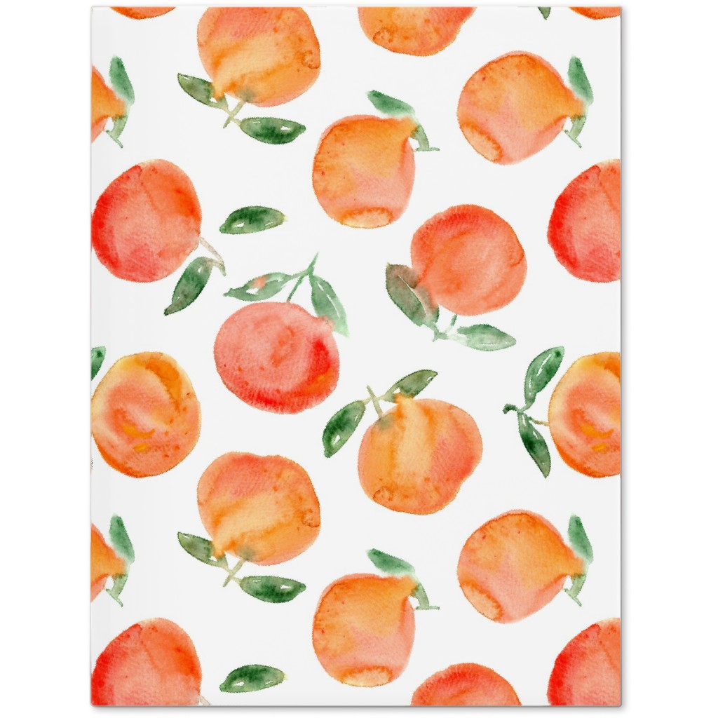 Watercolor Oranges - Orange Journal, Orange